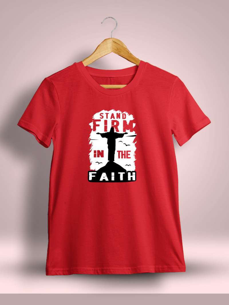 Stand Firm in The Faith Printed T-Shirt For Men - Half Sleeve