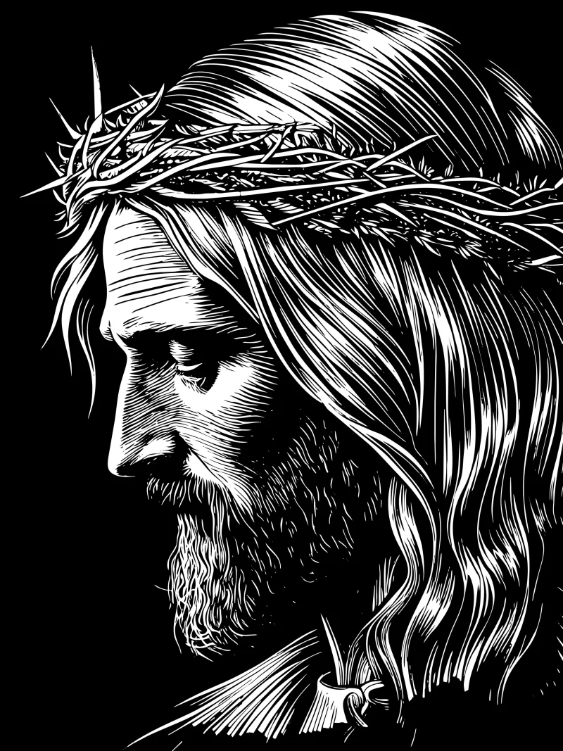 Jesus Face A4 Quotes Poster For Room