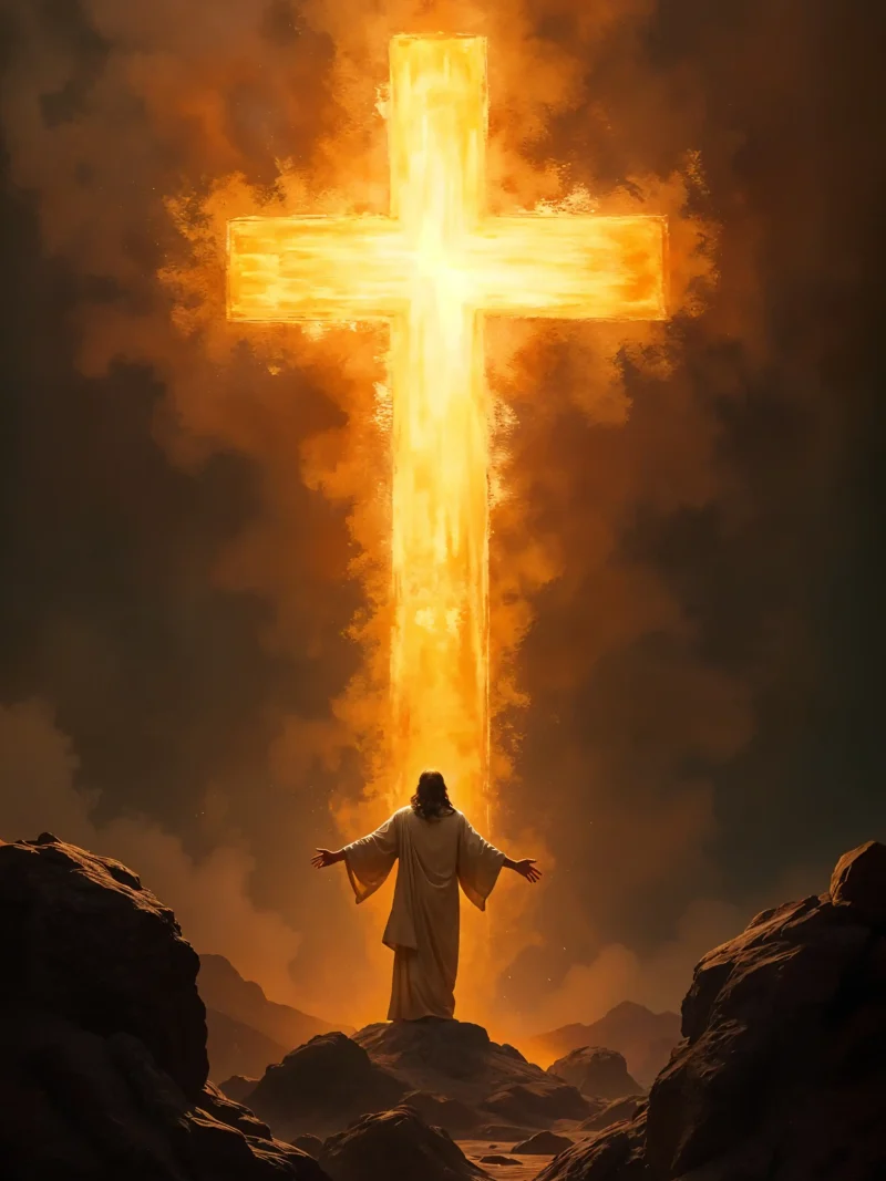 Jesus Cross A4 Graphic Poster For Room