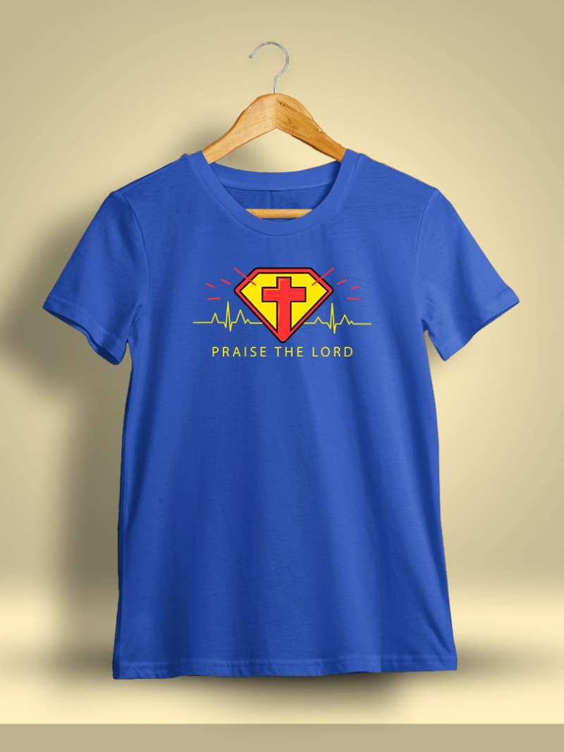 Praise The Lord Printed T-Shirt For Men - Half Sleeve